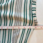 Lulus  Back to Classics Green and White Striped Midi Shirt Dress Linen‎ Blend S Photo 11