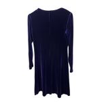 Velvet Social Circles Petite Velvet Dress Womens 6P Purple Long Sleeve Cocktail Photo 5