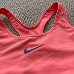 Nike Pro Dri-Fit Unpadded Sports Bras Swoosh Tempo Medium Support Peach Like New Photo 2