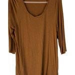 Soft Surroundings  M 3/4 Sl Scoop Neck Basic Casual Tunic Top Amber Lagen‎ Boho Photo 0