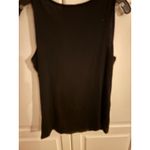 Loft  Petite Tank Top Metallic Gold Sparkle Black Sleeveless Party‎ Photo 3