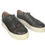 J Slides Womens Platform Sneaker Black leather Maya Lace up Sneaker SIZE 7.5 Photo 2