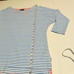 Columbia  PFG blue and white‎ stripe 3/4 sleeve womens medium shirt Photo 4