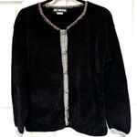 Ani Barrie vintage black sweater button down cardigan with rainbow buttons Size M Photo 0