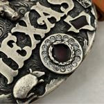 Vintage Y2K Texas Metal Jeweled Buckle W/ Brown Leather Studded Unisex 38” Belt Photo 2