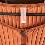 Free People Movement NWT  Bella Layer Ribbed Henley Top Spiced Copper Generous XS Photo 6