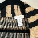 | Tan and Black Zebra Print Open Front Cardigan Size Small (Chico's 0) Photo 1