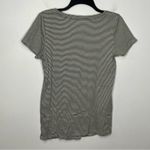 J. Jill striped scoop neck Pima tee 100% Pima cotton gray white womens small Photo 1
