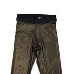 Nike NWT,  Women's Pro Dri-Fit Sparkle Black Gold Leggings Full Length, Sz S Photo 7