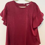 Loft Maroon Blouse Photo 1