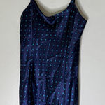 Morgan Taylor  intimates Blue‎ Polka Dot Satin Slip Nightgown Medium Photo 0