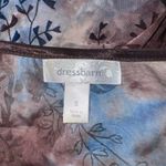 Dress Barn Small Brown Blue Floral Mesh Burnout Velvet Tank Top Boho Fairy Y2K Photo 4