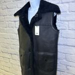 Coach New  Reversible Shearling Vest Black Outerwear Womens Size 4 Quiet Luxury Photo 7