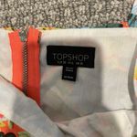 Topshop  Tank Top Women's Size 6 Cropped Bright Floral Zip Back Spaghetti Strap Photo 1