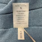 Peruvian Connection  Sweater Dress Fit Flare Ribbed Pima Cotton Blue Size Medium Photo 14