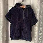 Columbia Sherpa women sz M Cozy fleece Hoodie short sleeves vest jacket pocket Photo 2