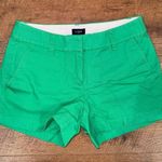 J.Crew Women's Kelly Green Khaki Chino Shorts Broken-In Style Photo 0