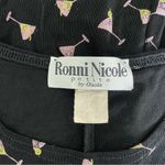 Ronni Nicole Vintage  Black Martini Dress Elegant Y2K Whimsical Slinky 90s Size S Photo 8