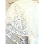 VTG Ivory Lace Dress Women’s Sz 10 Made USA Satin Lined Floral Lace Bridal 80s Photo 3