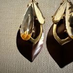 Vera Wang Simply Vera brown rhinestone drop earrings Gold Photo 9