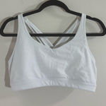Athleta  White Sports Bra With Crisscross back Large Photo 0