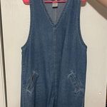 Vintage denim shift dress 1970s style!! Size L Photo 0