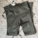 Aerie  high-waisted ribbed knit seamless 7/8 leggings in olive green Photo 2