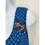 Bar III Milkmaid Soft Grunge Dress Small Blue Black Sleeveless Lace Detail Lined Photo 3