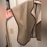 Marc New York  Beige and Dark Brown Women's Poncho Photo 1