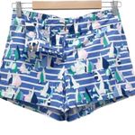Vineyard Vines Tencel Foley Short Marlin Blue Harbor Sailing Scene Size 00 | XXS Photo 2