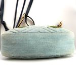 Gucci GG DENIM Marmont Camera Bag with floral embroidery and interior Photo 8