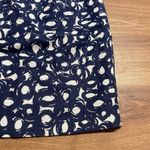 Boden Blue White Patterned Straight Pencil Skirt Pockets Womens Size 8R Linen Photo 2