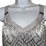 White House | Black Market Silver Gray Silvertone Hardware Burnout Top EUC XS Photo 2