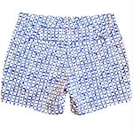 Vineyard Vines  Blue Tie Dye Ikat Square Print Shorts Size 0 NWT Photo 6