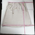 Ulla Popken 100% Linen Midi Skirt Elastic Waist Tie Rope Beige Sz 18 Photo 7