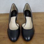Alex Marie Black Leather Wedge Heels Size 8M Photo 7
