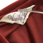 Vanity Fair  Long Robe House Dress Burgundy Velour Pullover with Zipper Vintage Photo 5