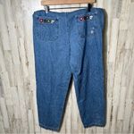 Christopher & Banks Vtg 90s  Christmas Grandma Denim Overalls Womens Small Photo 5