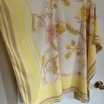 Jason Wu  Yellow Floral Tunic Top Kimono Chiffon Scarf Cami Cover Up, One Size Photo 3