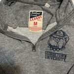 Georgetown University Quarter Zip Sweatshirt 🏈💙🩶 Gray Size M Photo 3