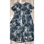 DKNY Donna Karen New York Blue Abstract Jersey Knit Surplice Dress size XL Photo 10