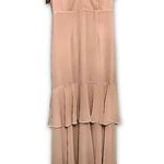 Lulus Mermaid Maxi Dress Gown Cherish The Moment Lined Maxi Ruffle Pink XS NWOT Photo 1