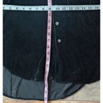 Equipment Black Velvet Blouse Silk Medium Goth Glam Academia Photo 5