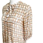 Club Monaco 100% Silk Sheath Dress Short Size 2 Floral Chiffon Tie Neckline Photo 8