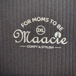 For Moms‎ to Be Maacie Black Ribbed Maternity Bodysuit Size XXL Photo 3