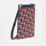 Lanvin Red & Blue Crossbody Leather Phone/Card Holder Bag Photo 3