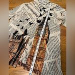 NWOT London Newspaper Print Blouse size L Size L Photo 11