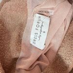 Dress Forum  Tan Metallic Glitter High Neck Ruched Slit Bodycon Midi Dress Small Photo 9