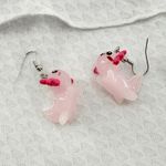 Cute Axolotl Earrings, Kawaii Axolotl, Cute Earrings, Novelty Earrings Pink Photo 1