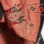 Vintage Chico's Design Large Black Red Embroidered Jacket India Cotton Rayon Size 2 Photo 6